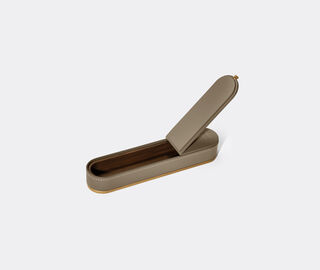 Poltrona Frau 'Zhuang Desk' pen holder case TAUPE POFR20ZHU669GRN
