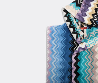 Missoni 'Giacomo' hooded bathrobe, turquoise TURQUOISE MIHO22GIA424MUL