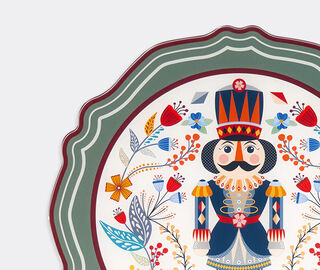 VESTA 'Nutcracker' charger plate, set of two, multicolor GREEN VEST26SET715GRN