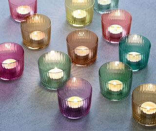 LSA International 'Gems' tealight holder, set of four, jade GREEN LSAI21GEM307MUL