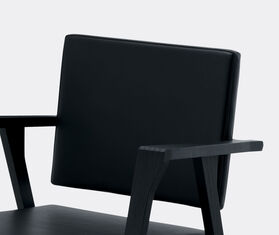 Cassina &#39;Luisa&#39; small armchair, black leather BLACK CASS21LUI749BLK