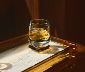 Reflections Copenhagen &#39;Whimsy&#39; whisky glass, set of two, amber and clear MULTICOLOUR REFL25WHI244MUL