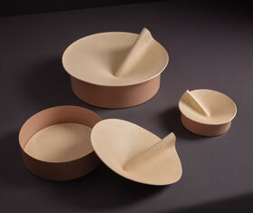 Uniqka &#39;Rotonda&#39; box, large, nude BEIGE UNIQ24ROT433PIN