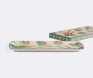 Lisa Corti 'Japanese' platter, multicolor IVORY LICO26JAP073WHI