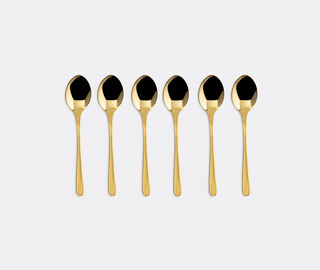 Sambonet 'Taste' espresso spoon, set of six, gold GOLD SAMB22CUT723GOL