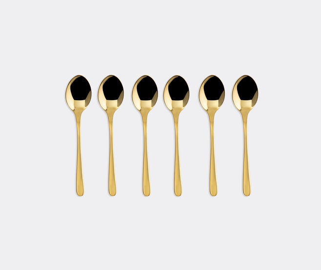Sambonet 'Taste' espresso spoon, set of six, gold GOLD SAMB22CUT723GOL