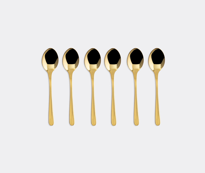 Sambonet 'Taste' espresso spoon set, six pieces, gold Gold SAMB22CUT723GOL