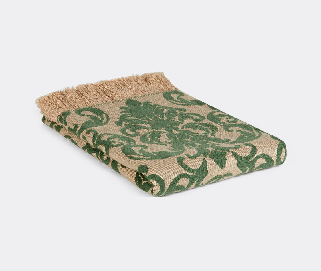 Gucci 'damasco' Plaid Blanket In Green ModeSens
