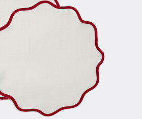 La DoubleJ 'Cloud' tablemat, set of two, red RED LADJ23CLO518RED