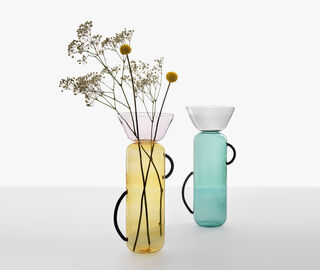 Ichendorf Milano 'Gel&eacute;e' vase, large, petrol and smoke MULTICOLOUR ICMI24GEL028MUL