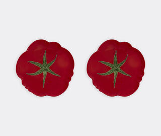 Bordallo Pinheiro 'Tomato' pizza plate, set of two, red MULTICOLOR BOPI26TOM016MUL