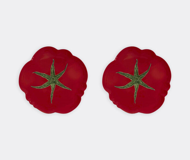 Bordallo Pinheiro 'Tomato' pizza plate, set of two, red MULTICOLOR BOPI26TOM016MUL