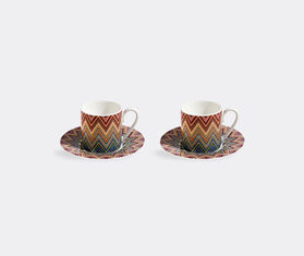 Missoni &#39;Zig Zag Jarris&#39; coffee cup and saucer, set of two, red MULTICOLOUR MIHO22ZIG507MUL