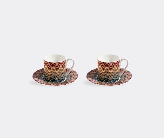 Missoni 'Zig Zag Jarris' coffee cup and saucer, set of two, red MULTICOLOUR MIHO22ZIG507MUL