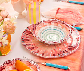 Aquazzura Casa 'Alegria' dinner plate, set of two, coral CORAL AQUA24ALE373RED