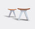 Luce di Carrara 'Pigreco' stool White , Cedarwood raw LUDC15PIG930BRW