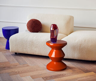 POLSPOTTEN 'Zig Zag' stool, coral RED POLS22ZIG965RED