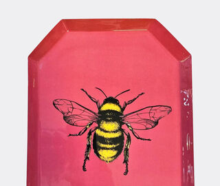 Les-Ottomans 'Bee' tray, gold and burgundy MULTICOLOUR OTTO25PRI416MUL