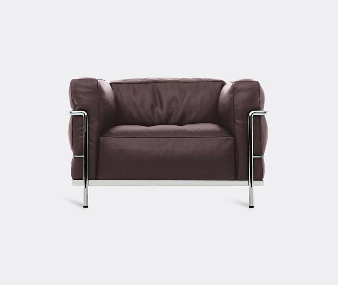 Cassina '3 Fauteuil Grand Confort' grand mod&egrave;le padded armchair, brown leather BROWN CASS21PAD510BRW