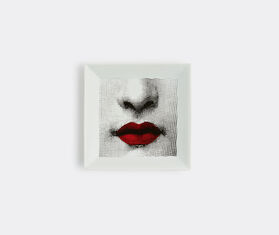 Fornasetti 'Tema e Variazioni n.397' square plate, red, black and white WHITE FORN23SQU189WHI