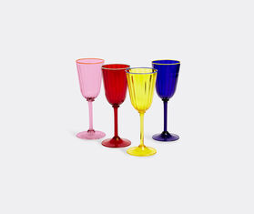 La DoubleJ 'Rainbow' wine glasses, set of four MULTICOLOUR LADJ20WIN465MUL