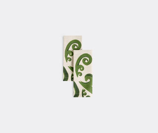THEMIS Z 'Athenee Peacock' napkin, green, set of two GREEN THEM24ATH795GRN