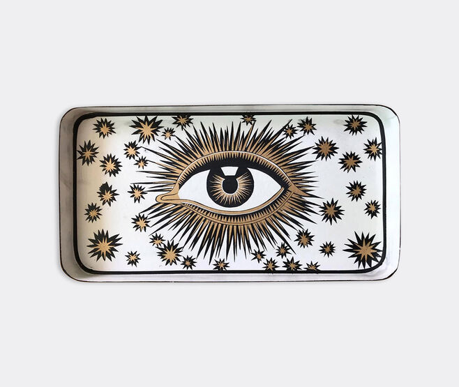 Les-Ottomans 'Eye' iron tray, white WHITE OTTO22HAN127MUL