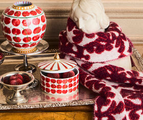 La DoubleJ &#39;Cherries&#39; goodie jar, ivory IVORY LADJ25GOO724MUL