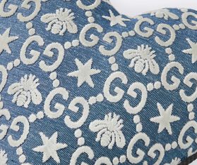 Gucci 'GG' heart shaped cushion, blue and ivory BLUE GUCC23CUS724MUL