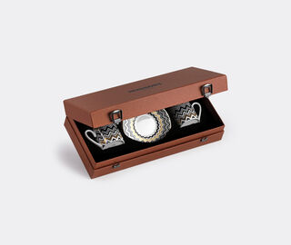 Missoni 'Zig Zag Gold' coffee cup and saucer, set of two MULTICOLOUR MIHO22ZIG316MUL
