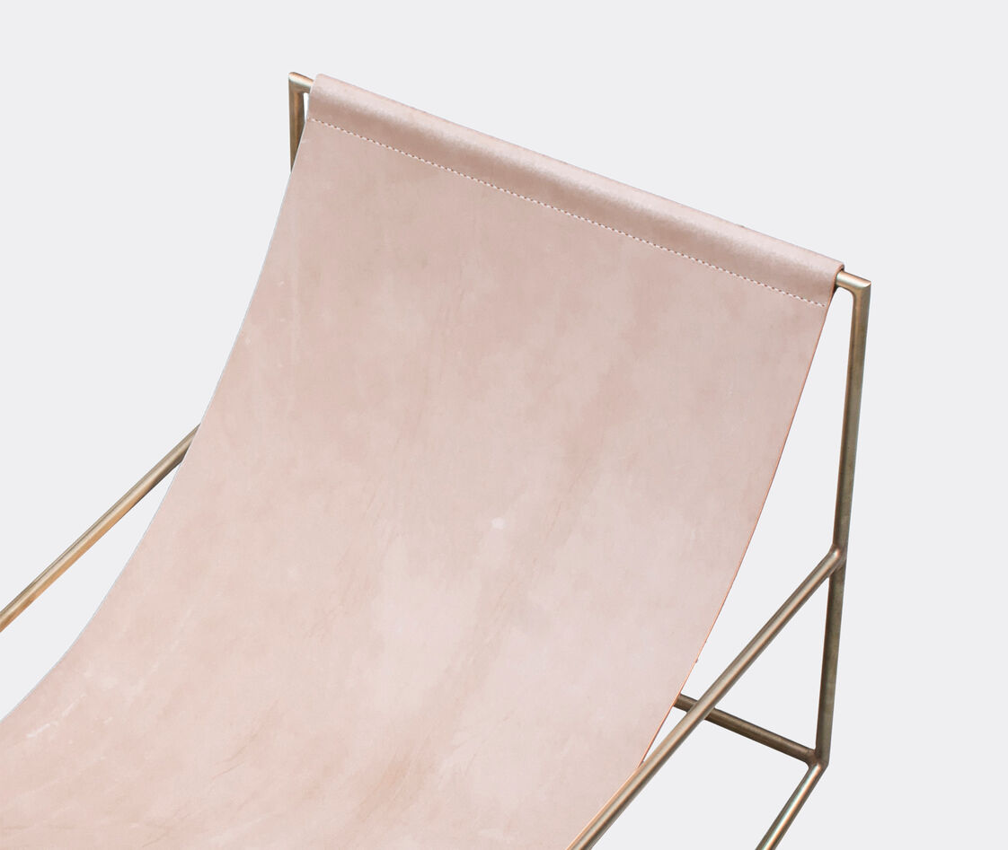 Shop Valerie_objects Seating Brass In Brass, Leather