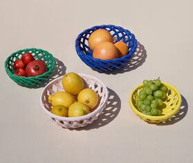 Octaevo 'Sicilia' ceramic basket, pink, large PINK OCTA20CER830PIN