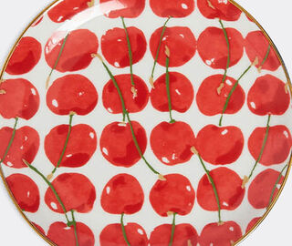 La DoubleJ 'Cherries' mini plate, ivory IVORY LADJ25MIN233MUL