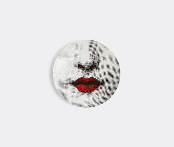 Fornasetti 'Tema e Variazioni n.397' wall plate, red, black and white WHITE FORN23WAL165WHI