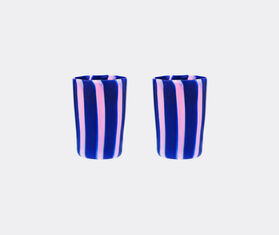 Aquazzura Casa 'Dolcevita Stripe' tumbler, set of two, blue and pink MULTICOLOUR AQUA23DOL406MUL