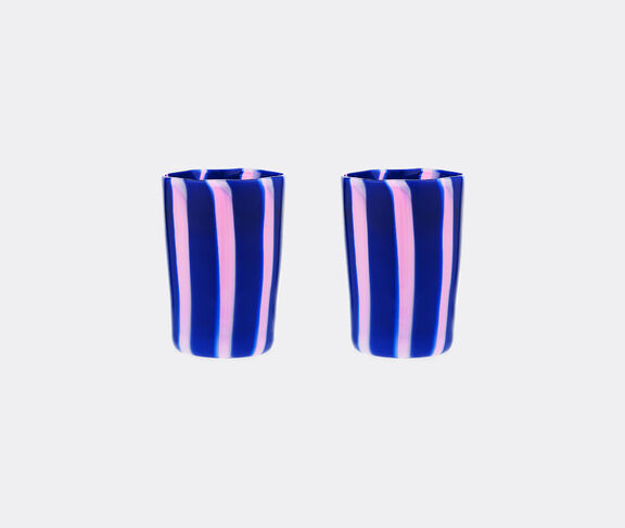Aquazzura Casa 'Dolcevita Stripe' tumbler, set of two, blue and pink undefined ${masterID}