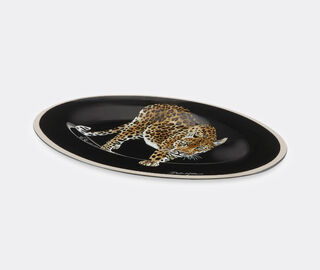 Dolce&amp;Gabbana Casa 'Leopardo' round wooden tray MULTICOLOUR DGCA22WOO940MUL
