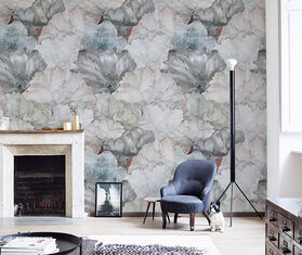 Wall&amp;dec&ograve; &#39;Niveum Ts&#39; wallpaper, blue BLUE WADE20NIV006BLU