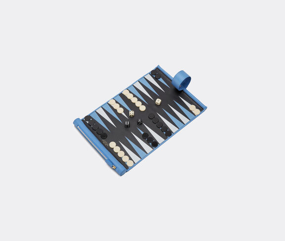 Smythson 'Panama' backgammon roll, Nile Blue undefined ${masterID}