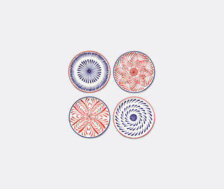 Serax 'Bazaar' breakfast plate, set of four, red and blue MULTICOLOUR SERA26BRE896YEL