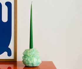 Mineral Series 'Crystal' candlestick holder, turquoise GREEN MISE26CAN547GRN