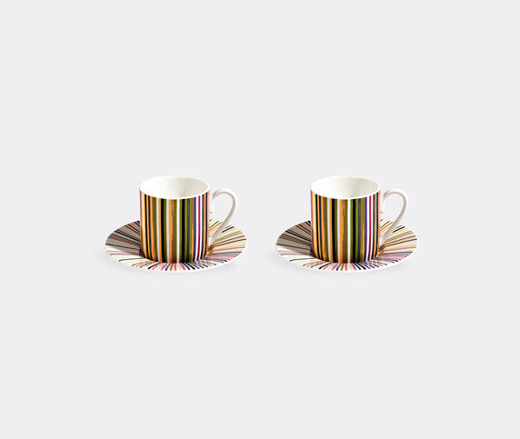 Missoni 'Stripes Jenkins' coffee cup and saucer, set of two, red MULTICOLOUR MIHO22STR262MUL