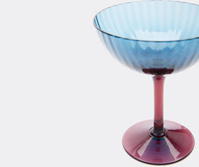 La DoubleJ Champagne coup, blu fum&eacute;, set of two BLUE LADJ22CHA223BLU