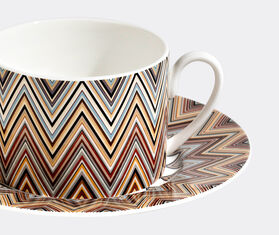 Missoni 'Zig Zag Jarris' teacup and saucer, set of two, beige MULTICOLOUR MIHO22ZIG422MUL