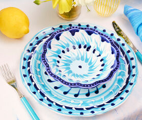 Aquazzura Casa &#39;Alegria&#39; dinner plate, set of two, blue BLUE AQUA24ALE380BLU