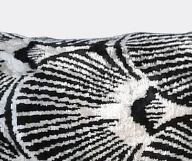 Les-Ottomans Silk velvet cushion, black and white MULTICOLOUR OTTO20SIL672MUL