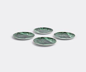 L&#39;Objet &#39;Malachite&#39; dessert plate, set of four MULTICOLOUR LOBJ15MAL961GRN