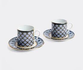 La DoubleJ 'Odysseus Imperio' espresso cup and saucer, set of two, midnight blue MULTICOLOR LADJ26IMP638MUL