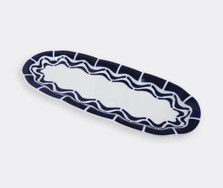 Sargadelos 'Marbadas' bread tray BLUE SARG21BRE061WHI