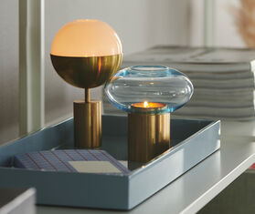 Applicata 'Mush' candleholder, blue BLUE APPL20MUS469LBL